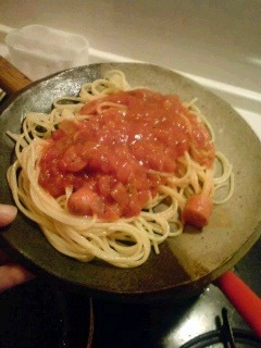 手作りのミートスパゲティ