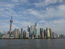 上海の街並みと高層ビル群